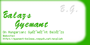 balazs gyemant business card